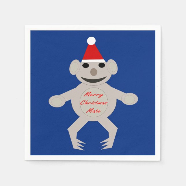 Australian Christmas Koala Bear Paper Napkins (Front)