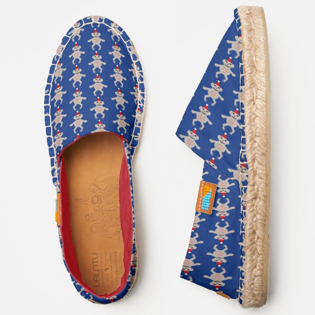 Australian Christmas Koala Bear Patterned Espadrilles (Side)