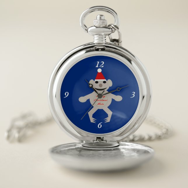 Australian Christmas Koala Bear Pocket Watch (Inside)