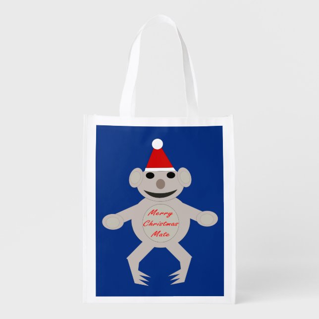 Australian Christmas Koala Bear Reusable Bag (Front)