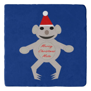Australian Christmas Koala Bear Stone Trivet