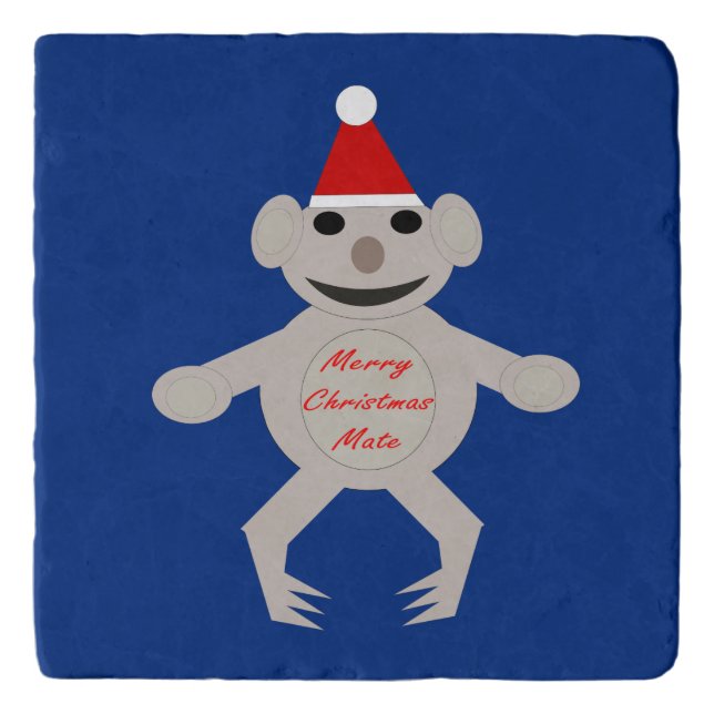 Australian Christmas Koala Bear Stone Trivet (Front)