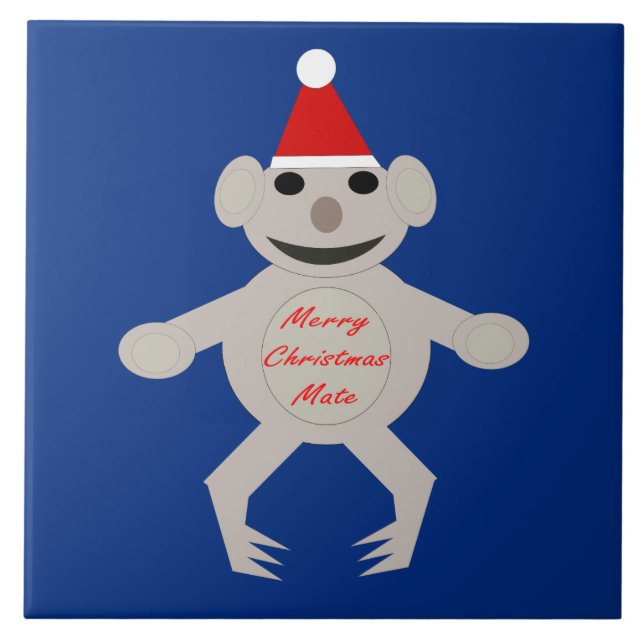 Australian Christmas Koala Bear Tile (Front)