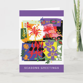 Australian Christmas -Native WILDFLOWERS - Holiday Card
