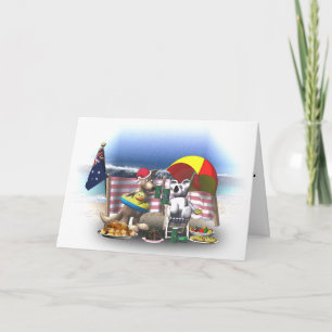 Australian Christmas on the beach Holiday Card