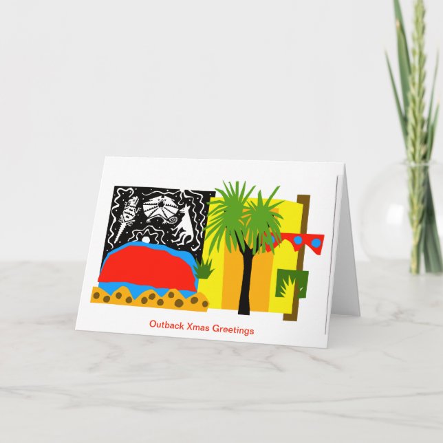Australian Christmas  OUTBACK - ULURU -  Holiday Card (Front)