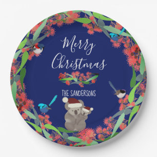 Australian Christmas Paper Plates