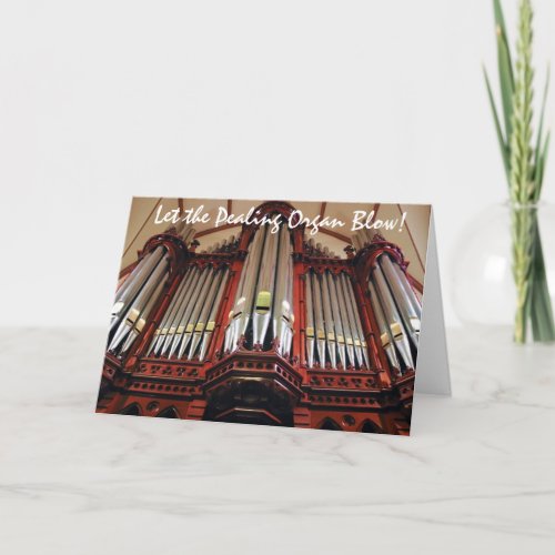 Australian church organ Christmas greeting card
