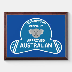 Australian Citizenship Aussie Citizen Two-Tone C Award Plaque
