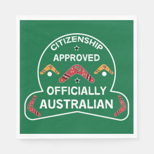 Australian Citizenship Gift Aussie Citizenship Napkins