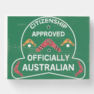 Australian Citizenship Gift Aussie Citizenship Wooden Box Sign