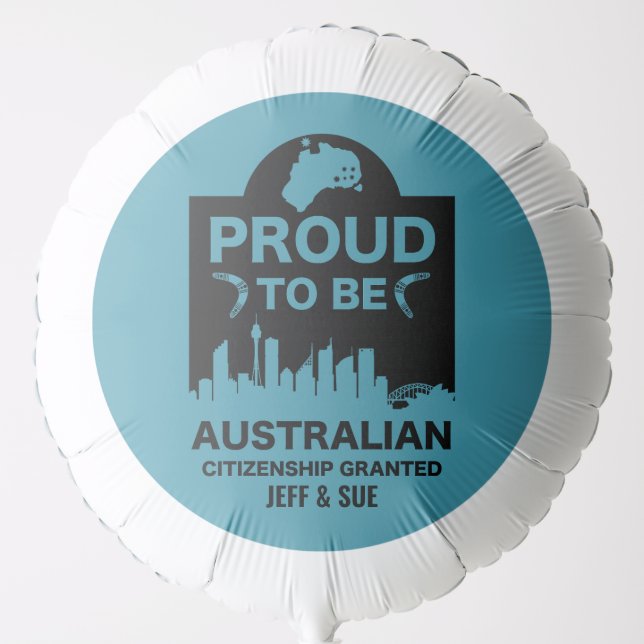Australian Citizenship Gift Balloon (Front)