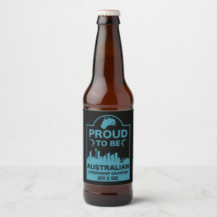 Australian Citizenship Gift Beer Bottle Label