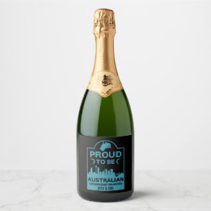 Australian Citizenship Gift Sparkling Wine Label