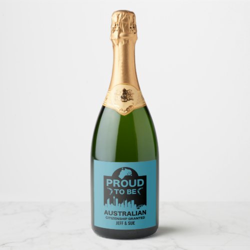 Australian Citizenship Gift Sparkling Wine Label