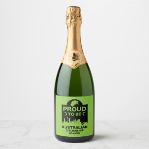 Australian Citizenship Gift Sparkling Wine Label