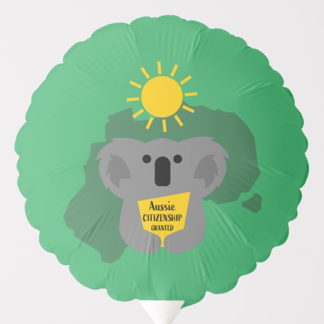 Australian Citizenship Party Congratulations Gift  Balloon (Front)