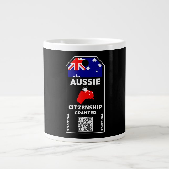 Australian Citizenship Party Congratulations Gift  Giant Coffee Mug (Front)