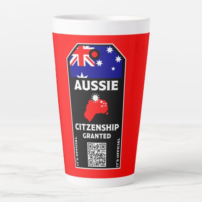 Australian Citizenship Party Congratulations   Latte Mug (Front)
