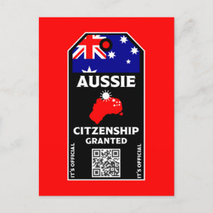 Australian Citizenship Party Congratulations  Postcard