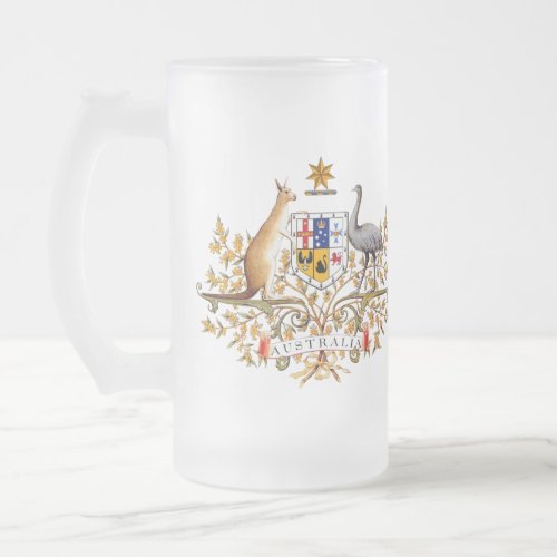 Australian Coat of Arms Frosted Mug