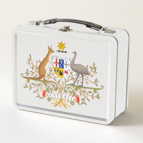 Australian Coat of Arms Metal Lunch Box