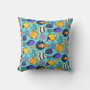 Australian Coral reef Throw Pillow