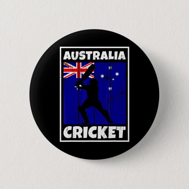 Australian Cricket Fan Flag Of Australia Cricket  Button (Front)