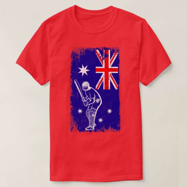Australian Cricket Player  T-Shirt (Design Front)