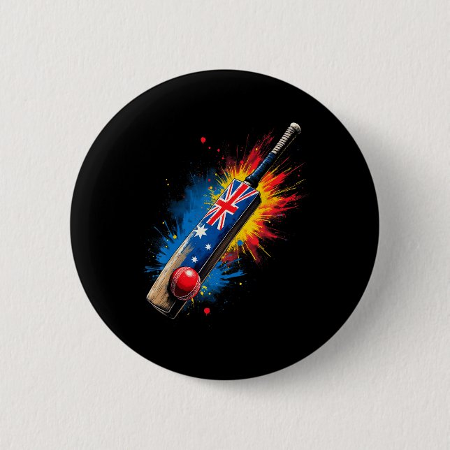 Australian Cricket T  Button (Front)