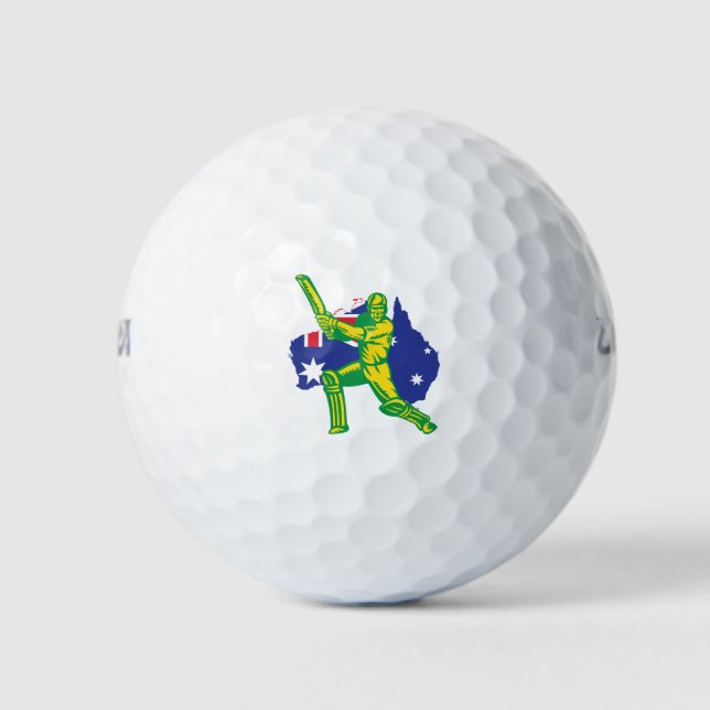 Australian Cricket Team T-Shirt Fans Jersey Golf Balls (Front)
