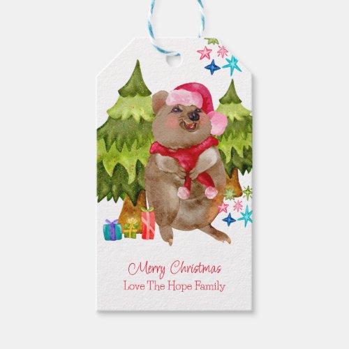 Australian Cute Quokka Christmas Gift Tags