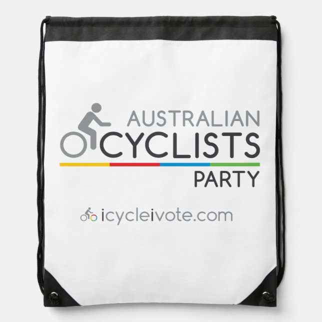 Australian Cyclists Draw String Bag (Front)