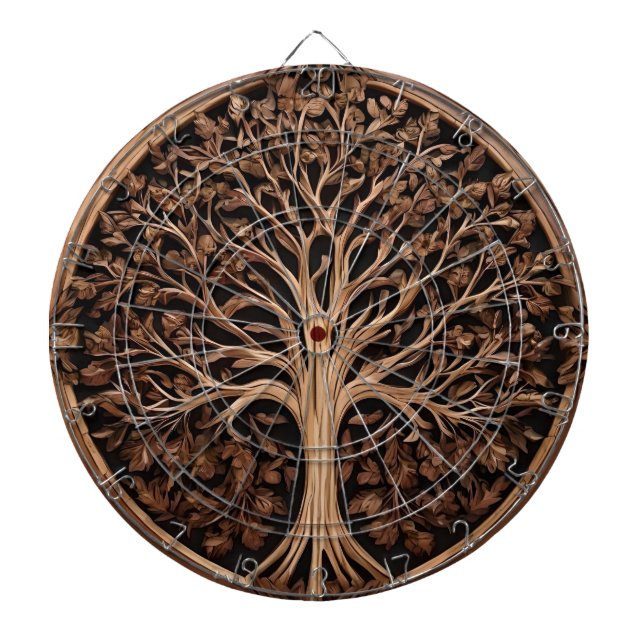 Australian Delights: Waratah Tree Wood Print, Dart Board (Front)
