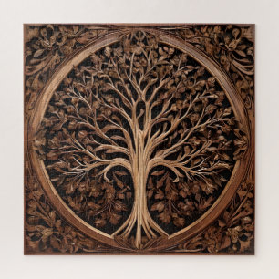 Australian Delights: Waratah Tree Wood Print, Jigsaw Puzzle