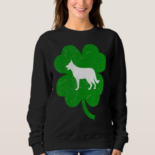 Australian Dog Shamrock St Patricks Day Sweatshirt
