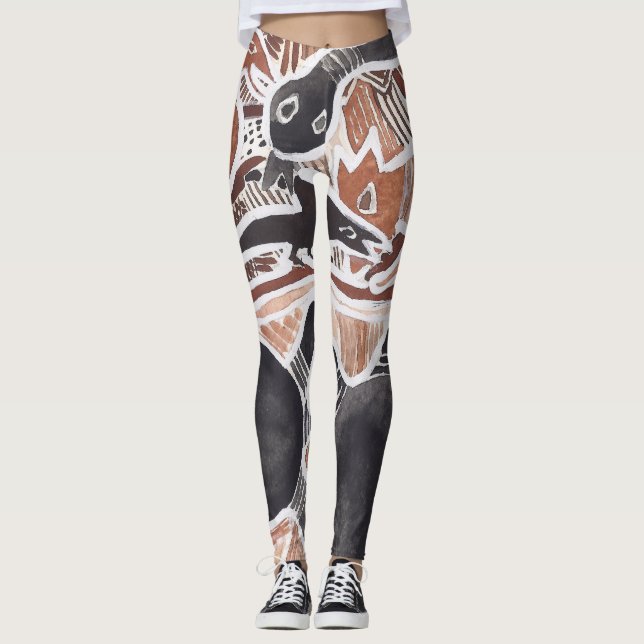 Australian Dream Mythical Animals 4 Snake Leggings (Front)