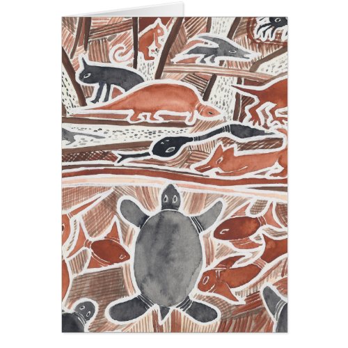 Australian Dreams Mythical Animals Turtle Card 2a