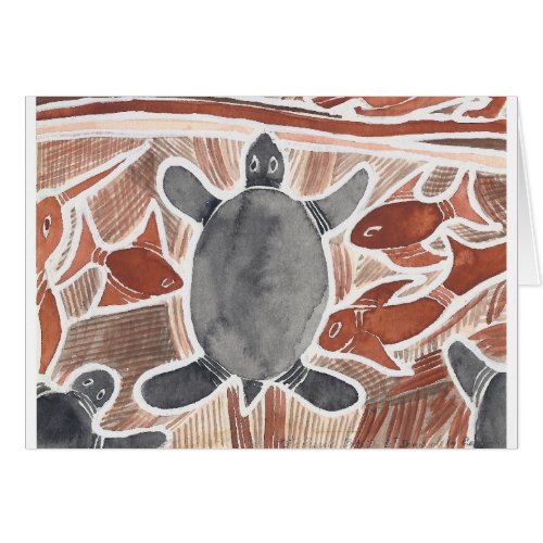 Australian Dreams Mythical Animals Turtle Card 2b