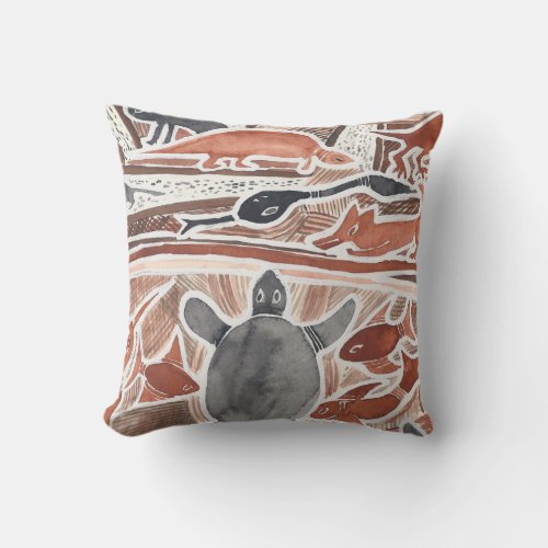 Australian Dreams Mythical Animals Turtle Pillow