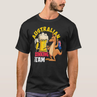 Australian Drinking Beer Team  Australia Day T-Shirt