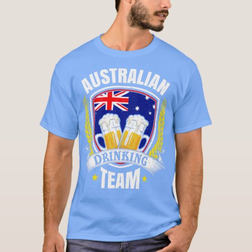 Australian Drinking Team Beer Games Design T_Shirt