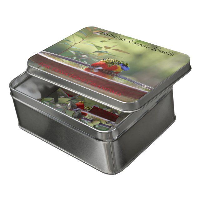 Australian Eastern Rosella Personalized Jigsaw Puzzle (Lid Open)