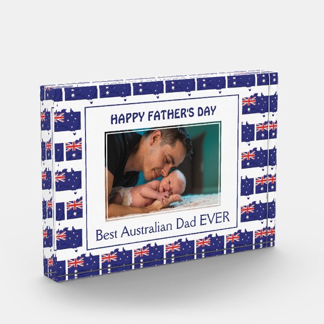 Australian Father's Day | FLAG OF AUSTRALIA Photo Block (Left)