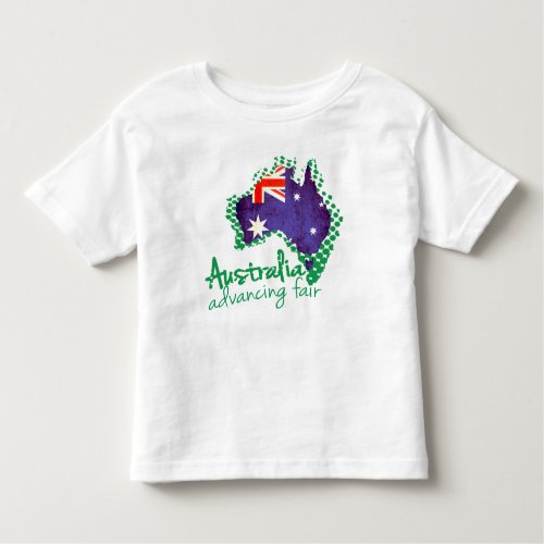 Australian flag advancing fair kids t_shirt