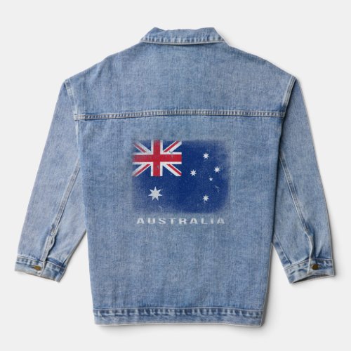 Australian Flag Australia Love  Denim Jacket