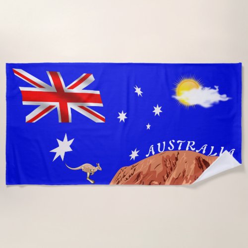 Australian flag beach towel