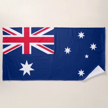 Australian Flag Beach Towel by YLGraphics at Zazzle