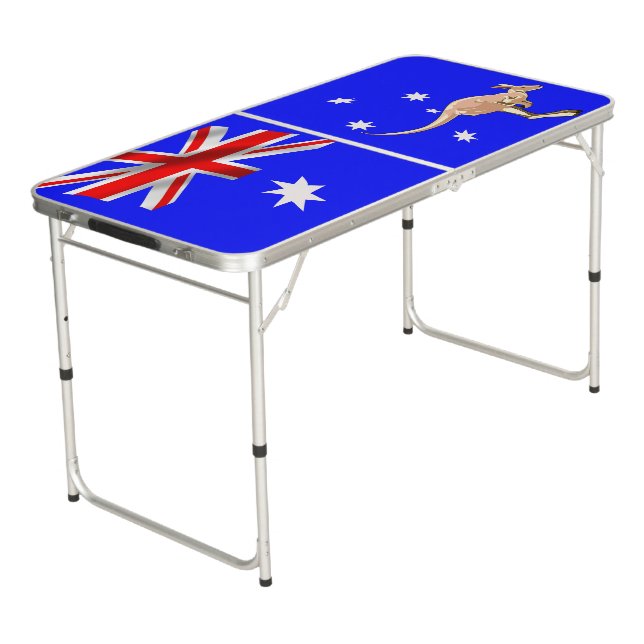 Australian flag beer pong table (Angled)