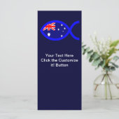 Australian Flag Christian Fish Symbol (Standing Front)